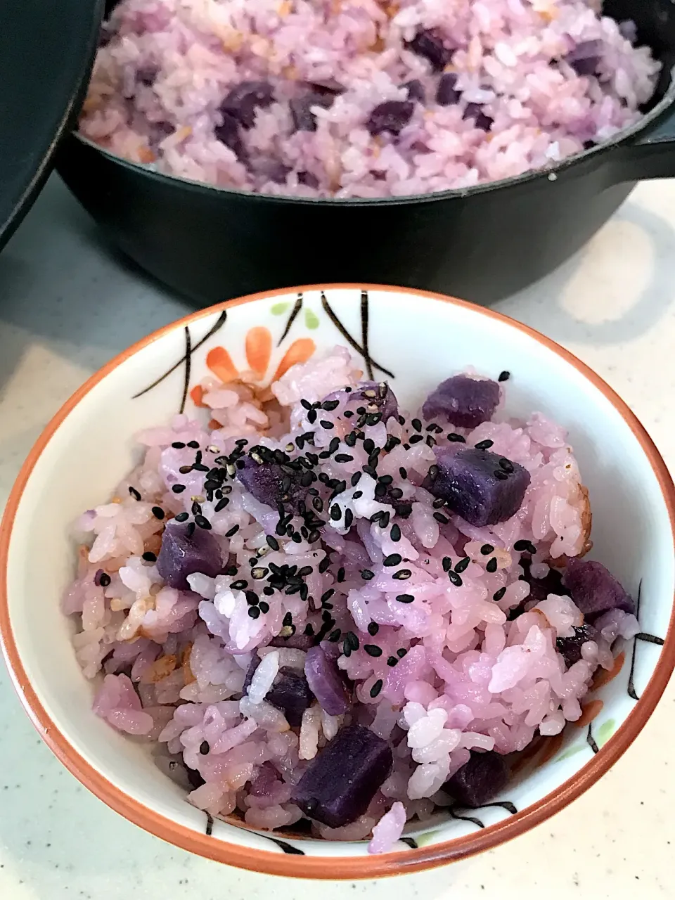 🍠紫芋の炊き込みご飯🍚|春夏秋冬さん