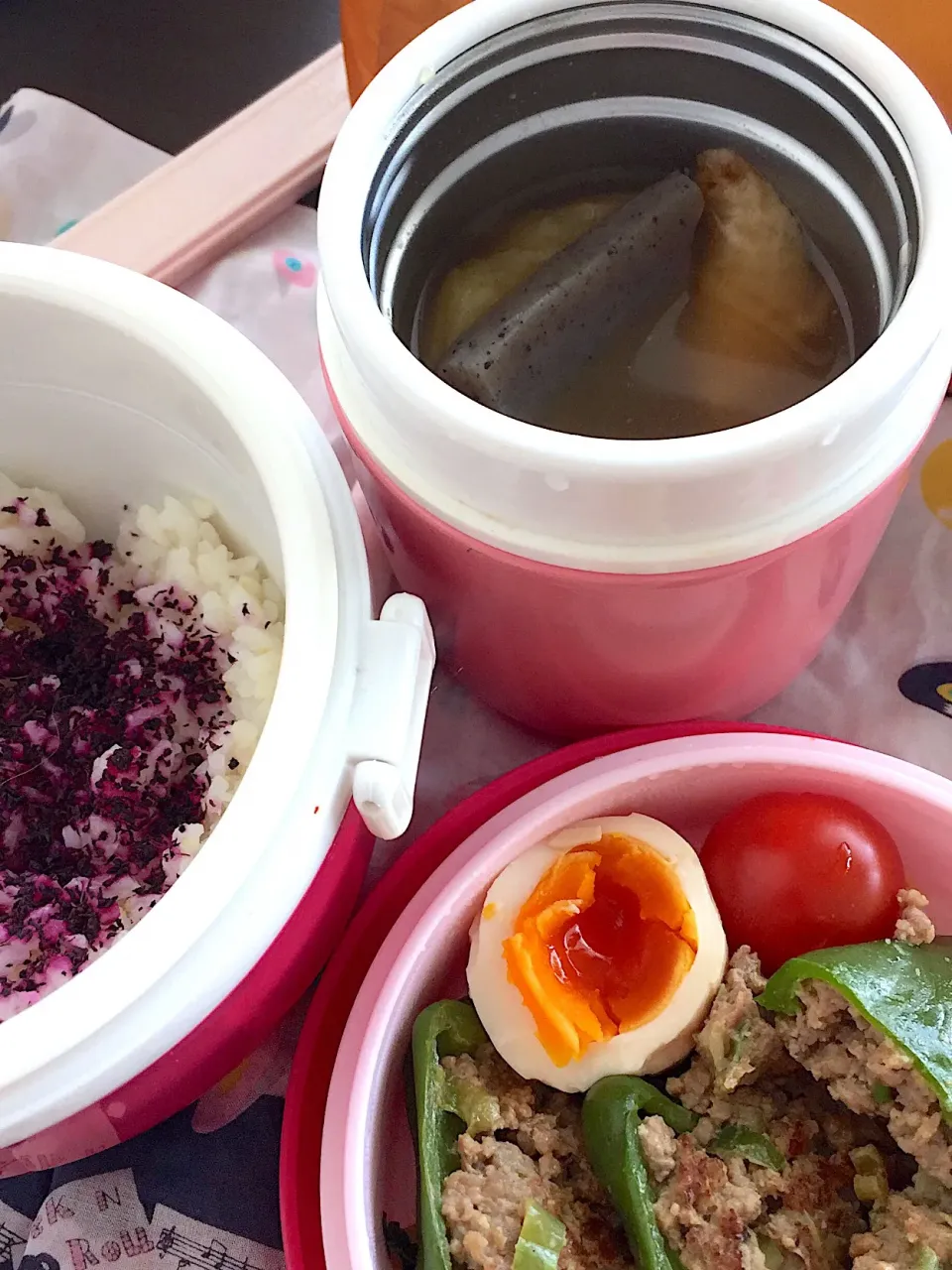 肉詰めピーマン OL弁当 おでん付き|ゆかりすさん