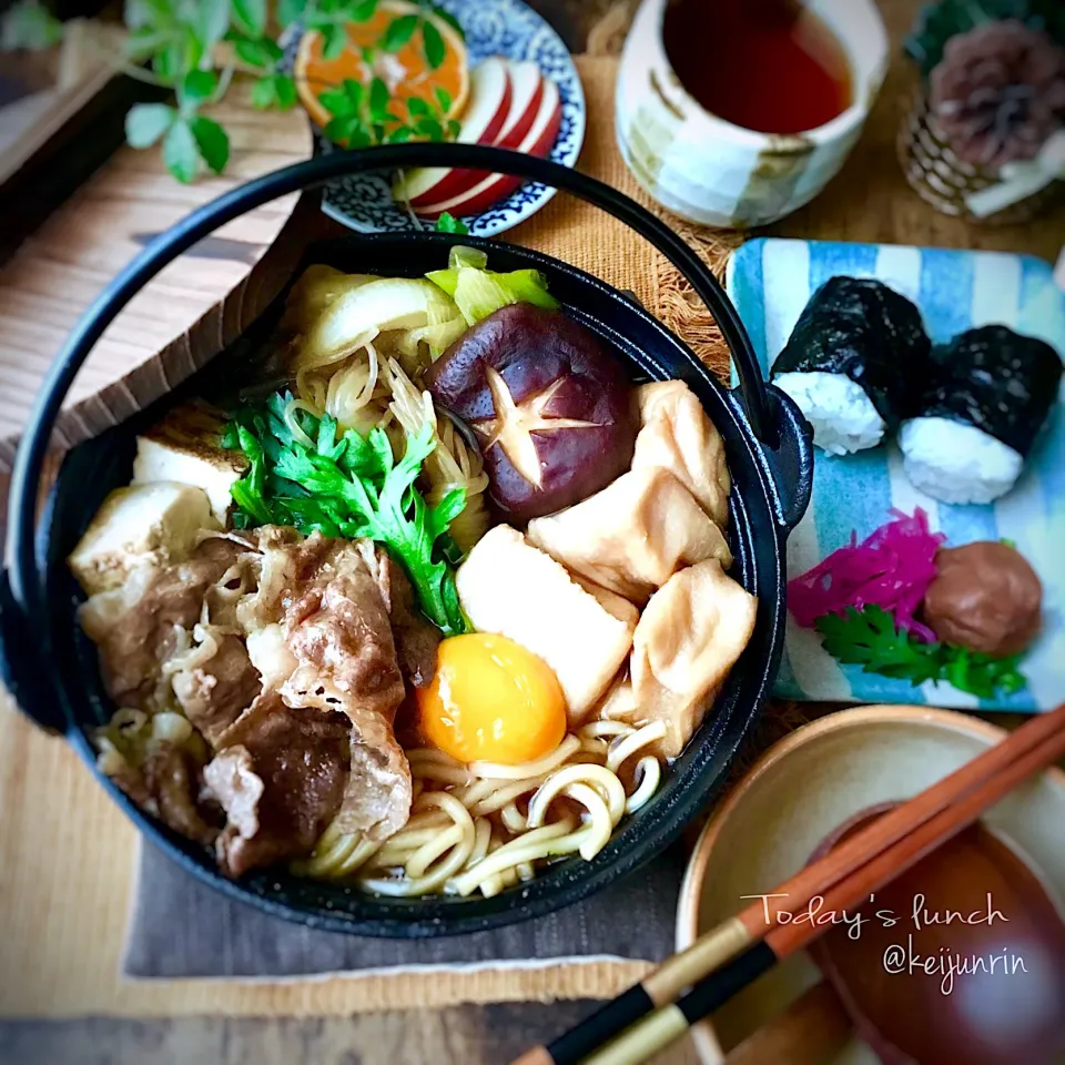 Snapdishの料理写真:すき焼きうどん|@keijunrinさん