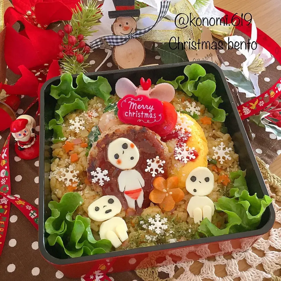 Snapdishの料理写真:こだま達のホワイトクリスマス弁当❄️🎄❄️|@konomi.619さん