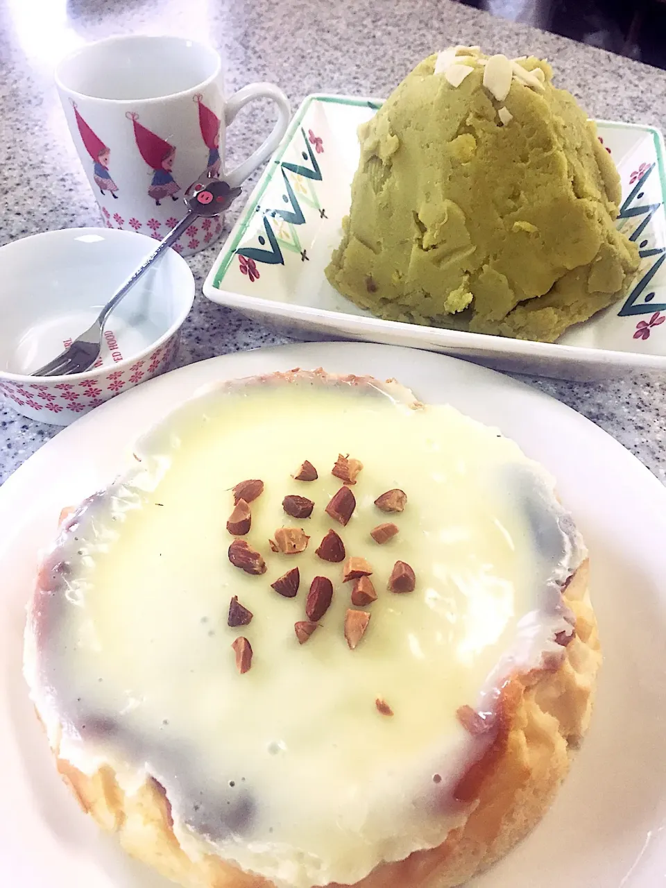 チーズケーキ🧀 スイートポテトペーストと🍠|えみちさん