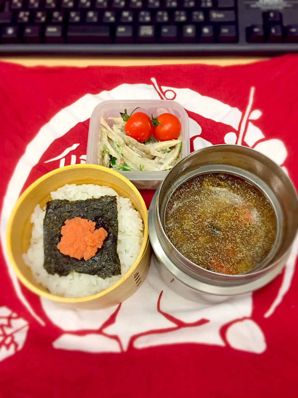 Snapdishの料理写真:ある日の弁当 家にあるもの編
#あるもので #弁当|morimi32さん