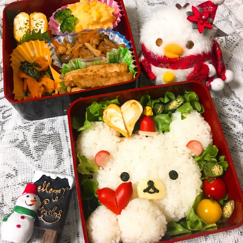 コリラックマのクリスマスお弁当|かんきちさん