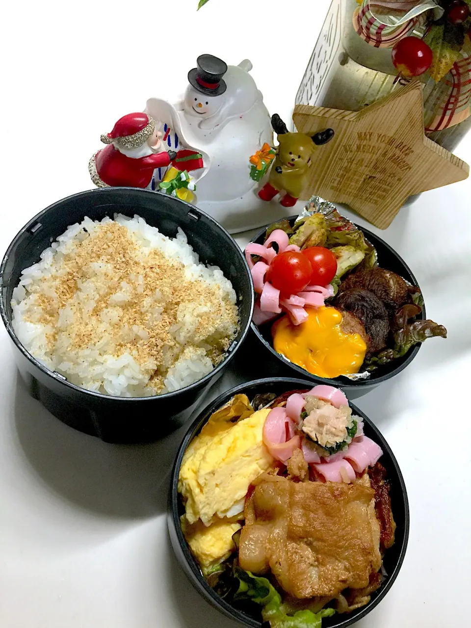 Snapdishの料理写真:日曜出勤3週目…パパ弁当🍱|三姉妹のママさん