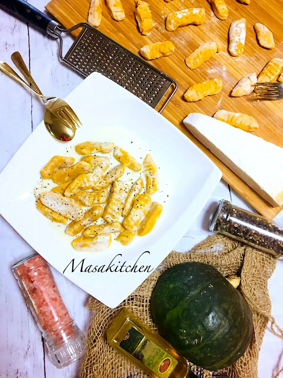 Snapdishの料理写真:Pumpkin gnocchi for lunch|Masakiさん