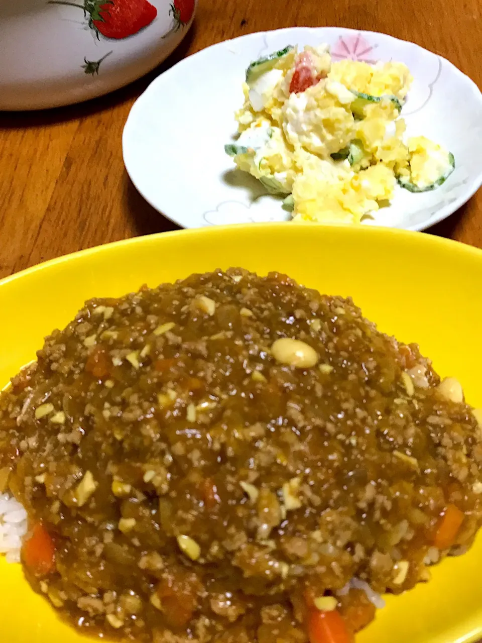 #手作りキーマカレー
#卵ポテトサラダ|みかんさん