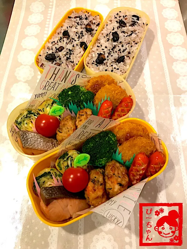 Snapdishの料理写真:姉妹☆高校生弁当😊436日目と115日目|☆ぴ〜ちゃん☆さん