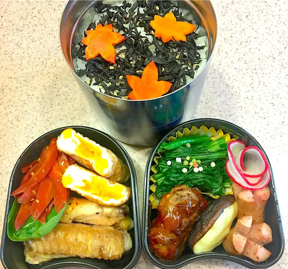 未だに紅葉の今日の息子弁当🍱|Pinkroseさん