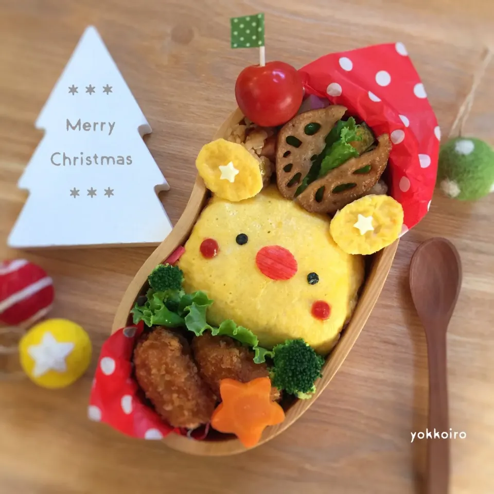 クリスマス弁当＊オムライス＊トナカイ|yokkoiroさん