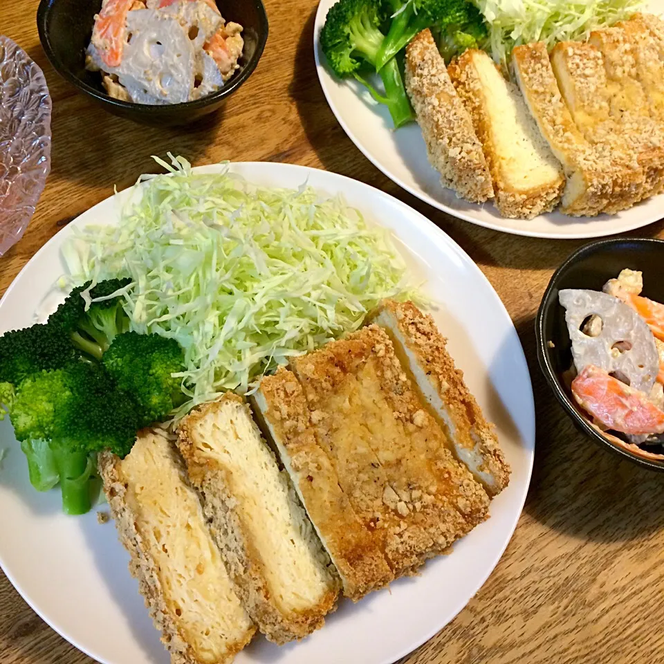 #vegan food#グルテンフリー #シュガーフリー 
冷凍豆腐のカツ|makiko_aさん