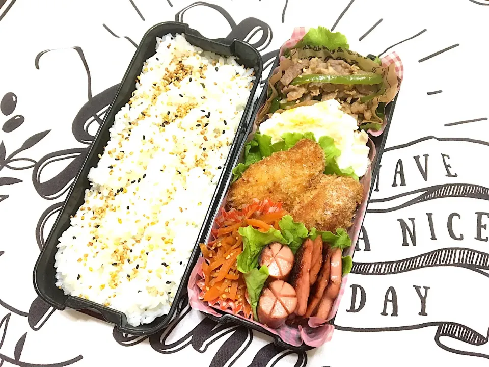 息子弁当@454.
やっと考査終了。あとは受験と卒業のみ！（要するに１番大変…）|もりさん