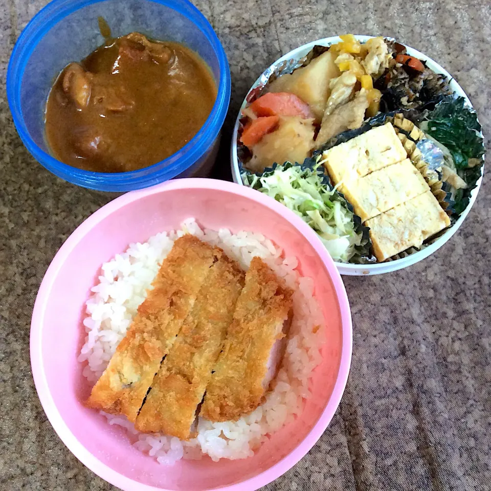 Snapdishの料理写真:カツチキンカレー弁当🍙|夢ーテルさん