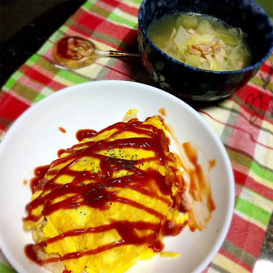 #お夕飯 #オムライス

急いで作ったお夕飯はオムライス…|renharuruさん