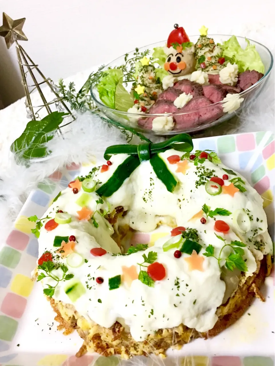 Snapdishの料理写真:スパニッシュオムレツ🎄リース|富士子🍒🐰🍓さん