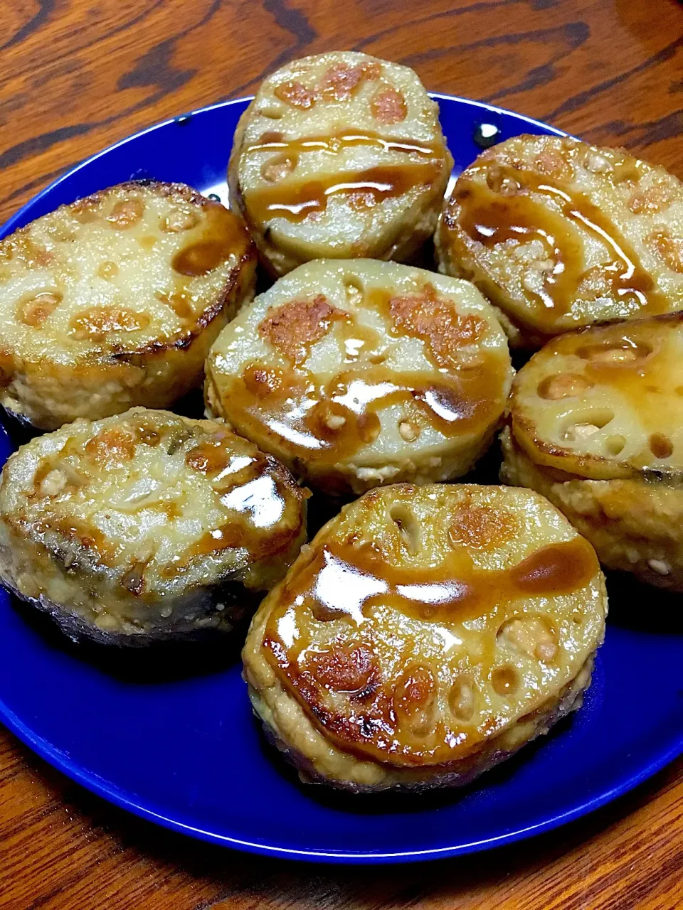 ♪シャキシャキ蓮根ひき肉はさみ焼き♪ by キキママ♪|あず☆彡さん