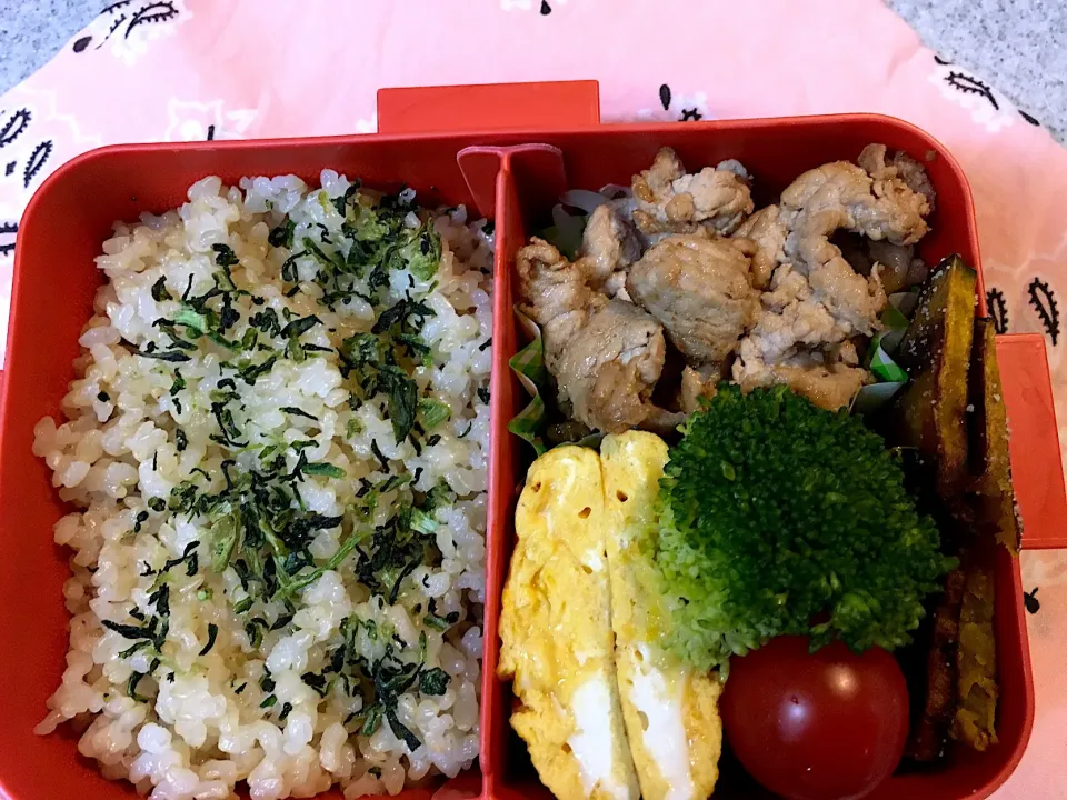 ♫12/7今日のお弁当♫〜焼肉、だし巻き卵、焼きかぼちゃ、ブロッコリー、トマト〜|Satokoさん