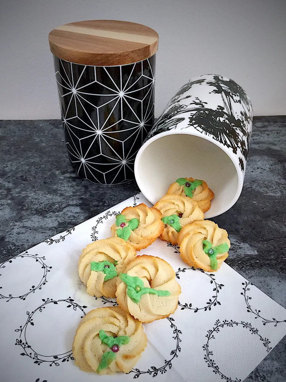 Christmas wreath butter cookies|12Dragonさん