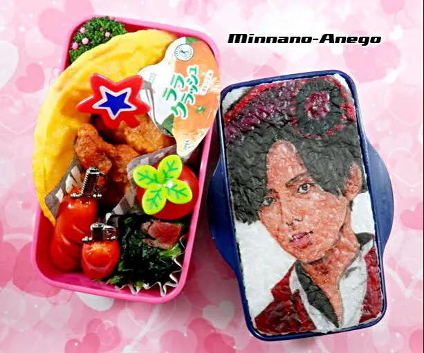 Kis-My-Ft2『藤ヶ谷太輔』弁当
 #オブラートアート
 #オブアート
 #似顔絵弁当|みんなのあねごさん