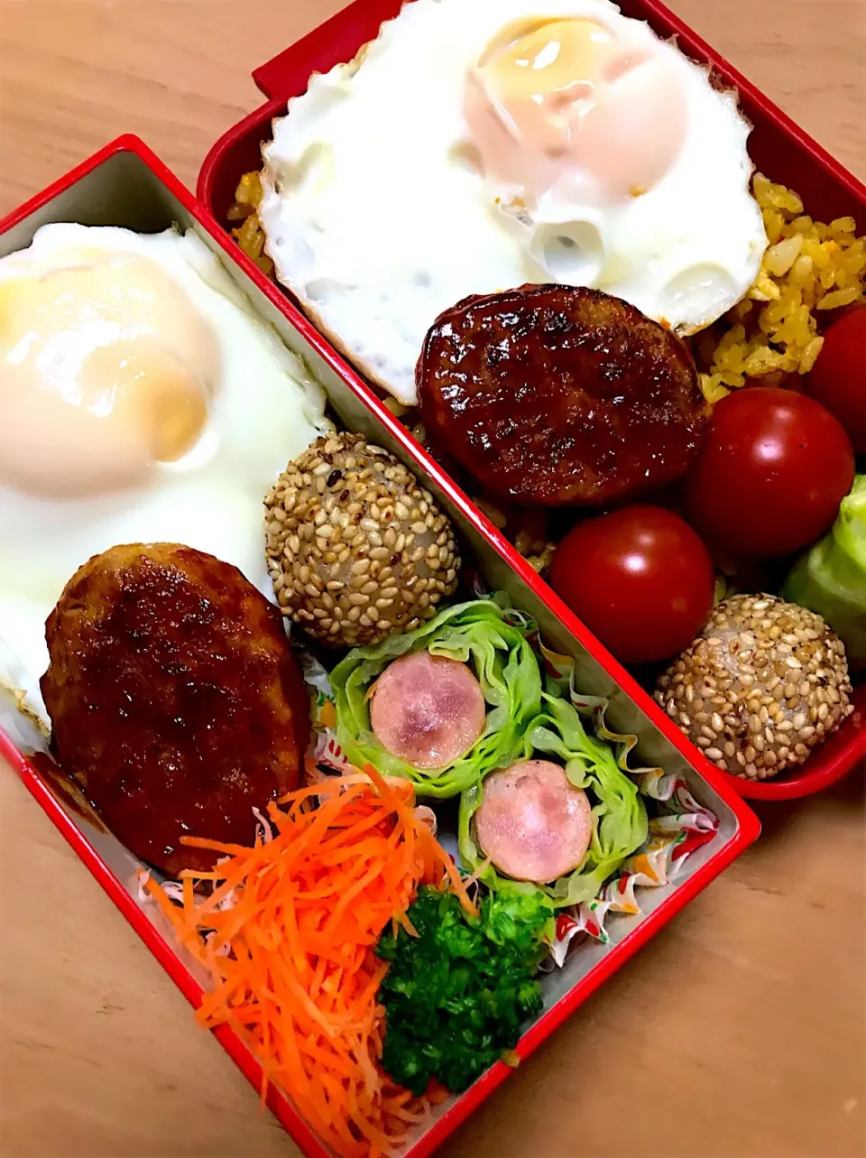 JKとJCのドライカレーとキャベツウィンナーロール弁当|mamacatさん