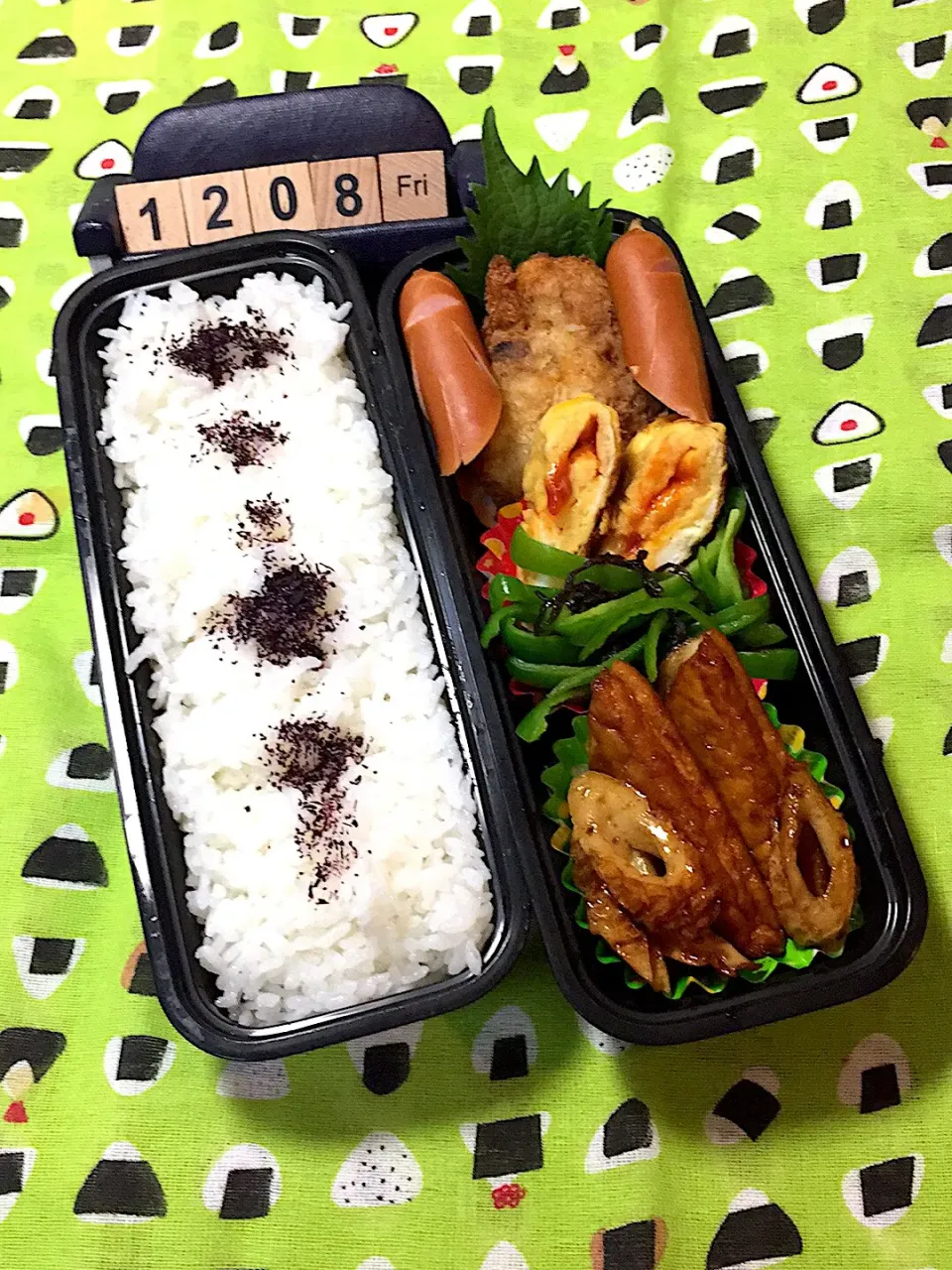 Snapdishの料理写真:１２月8日の高3男子のお弁当♪|ごっちさん