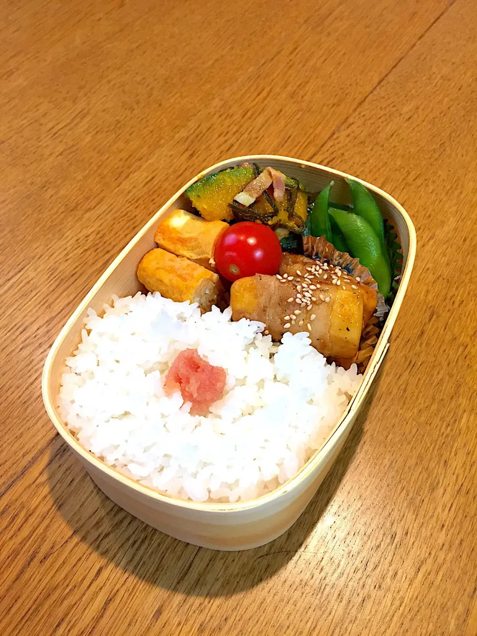 今日から再開  高校生息子のお弁当  はんぺんの肉巻き|まつださんさん