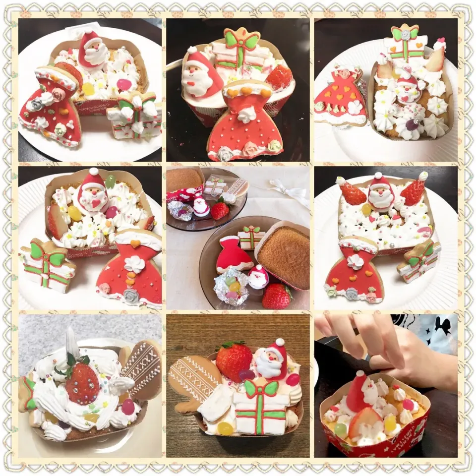 ミニクリスマスケーキ🎂デコレーション
高学年の作品❤️|hari-co ＊ はりこさん