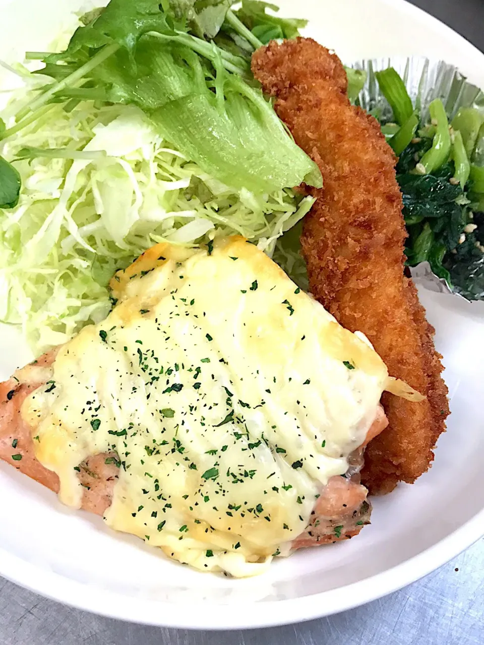 鮭のチーズ焼き|学食おばちゃんさん