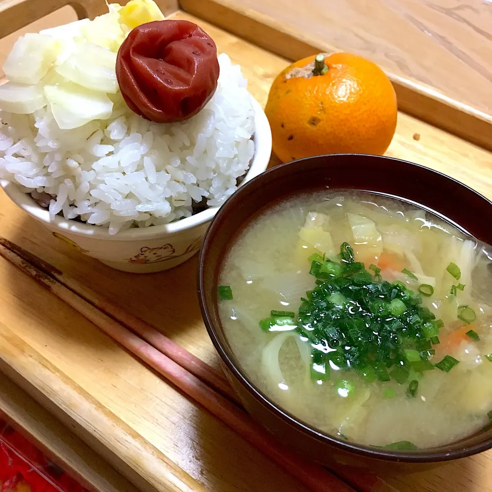 朝ご飯🍚🍊|かわちさん