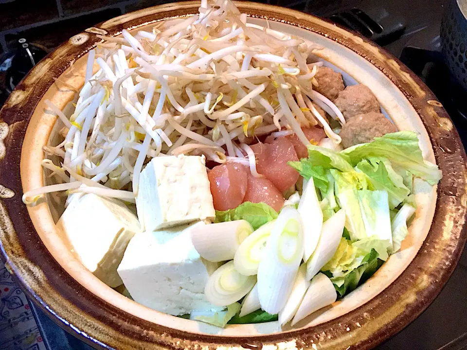 Snapdishの料理写真:もやしメイン♡水炊き🤗@おうちごはん|くーさんさん