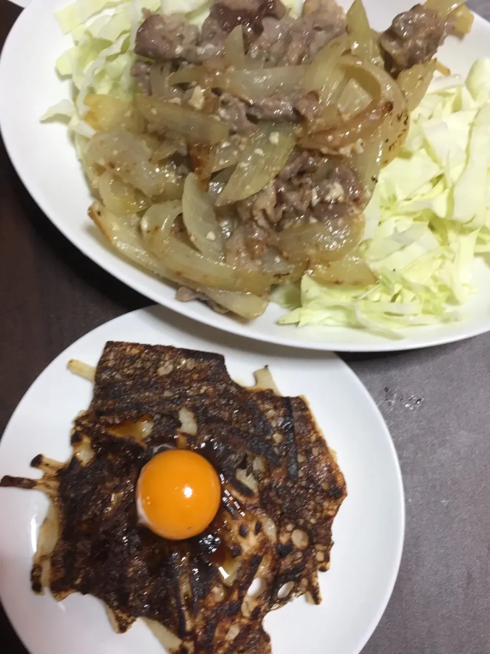 山芋焼きと豚肉マヨ炒め！ビール飲む〜（＾ω＾）|ごはんーさん