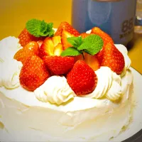 Snapdishの料理写真:苺🍓いっぱい🌿BIRTHDAYケーキ🍰
 #ケーキ  #苺のケーキ|くんこさん