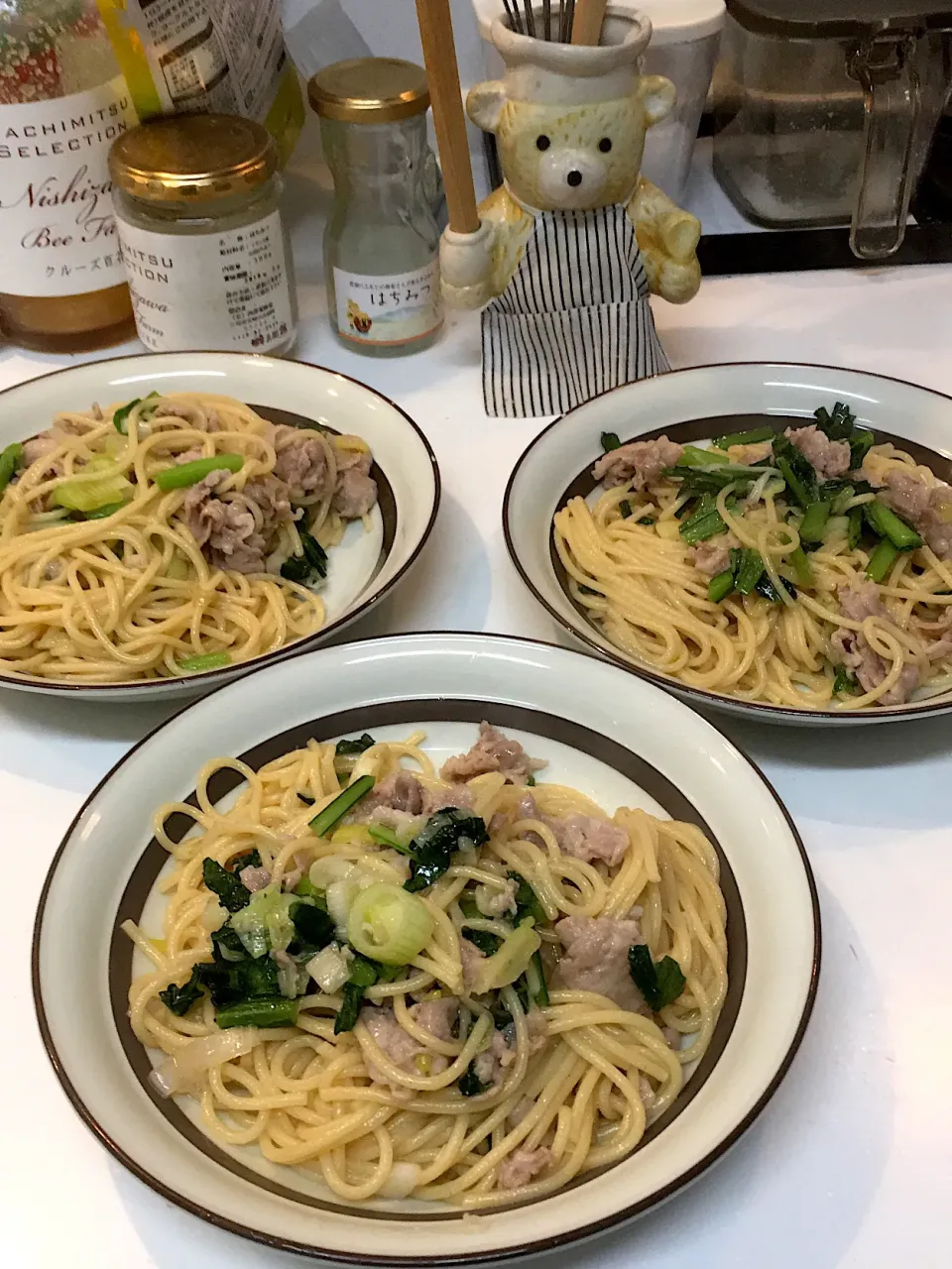 昼下がりダラダラ塩焼きそば風スパゲティ🍝|けもさん