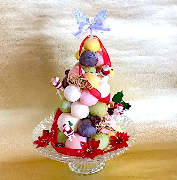 Snapdishの料理写真:カラフルちぎりパンdeクリスマスツリー☆|Ｌilicaさん