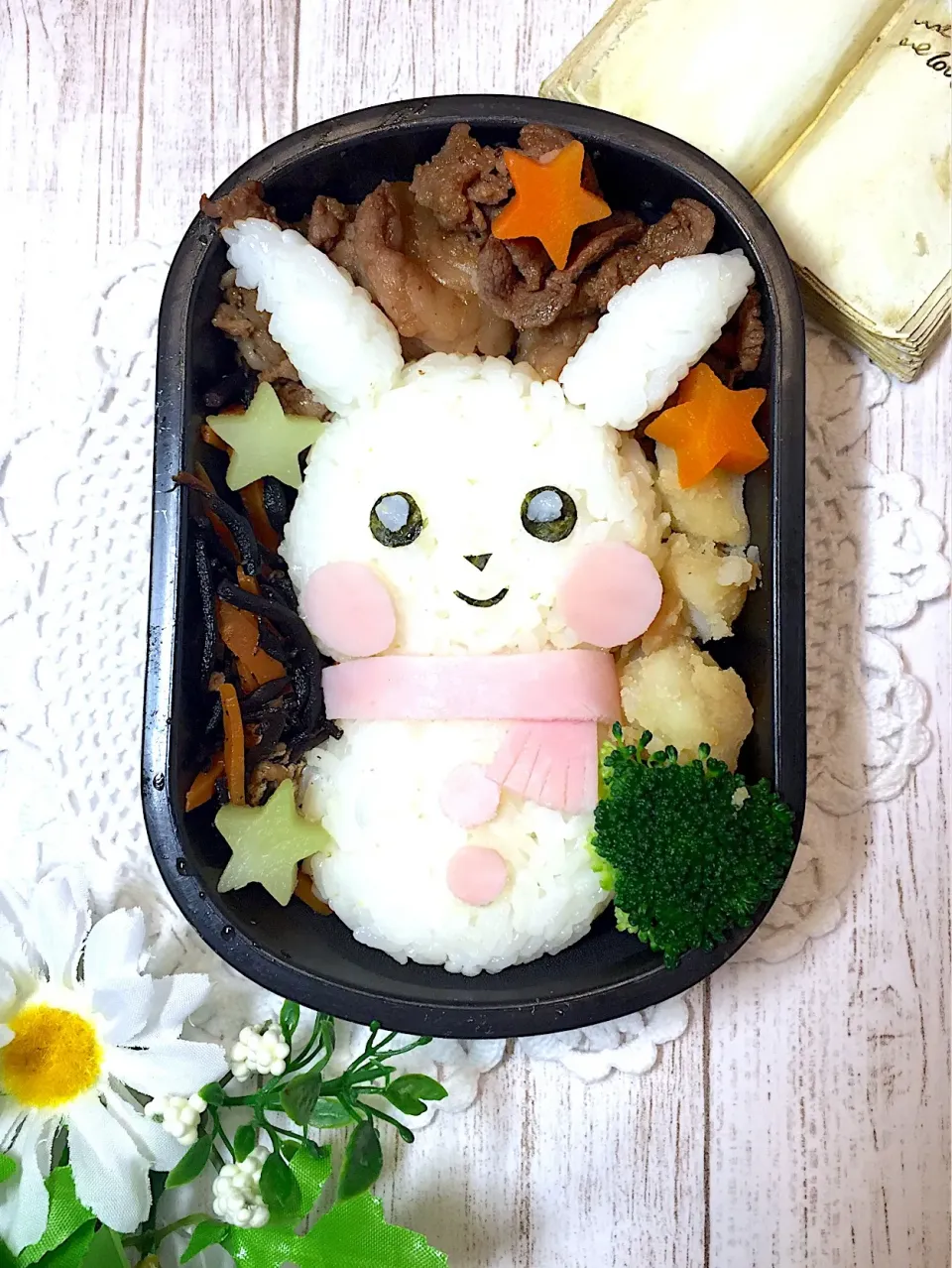 ピカチュウ雪だるまのお弁当☆|makoryuneさん