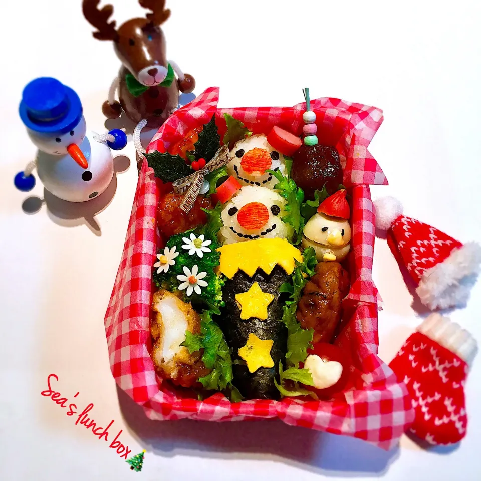 アイスクリームになったスノーマン弁当☃️|seaさん