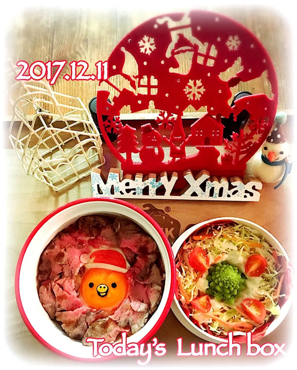 本日のOL弁🍱😋
今日は、クリスマスのキイロイトリの目玉焼きが乗ったローストビーフ丼です❣️
ㄟ( ･ө･ )ㄏ🎅🎄💖|あさちゃん☆さん