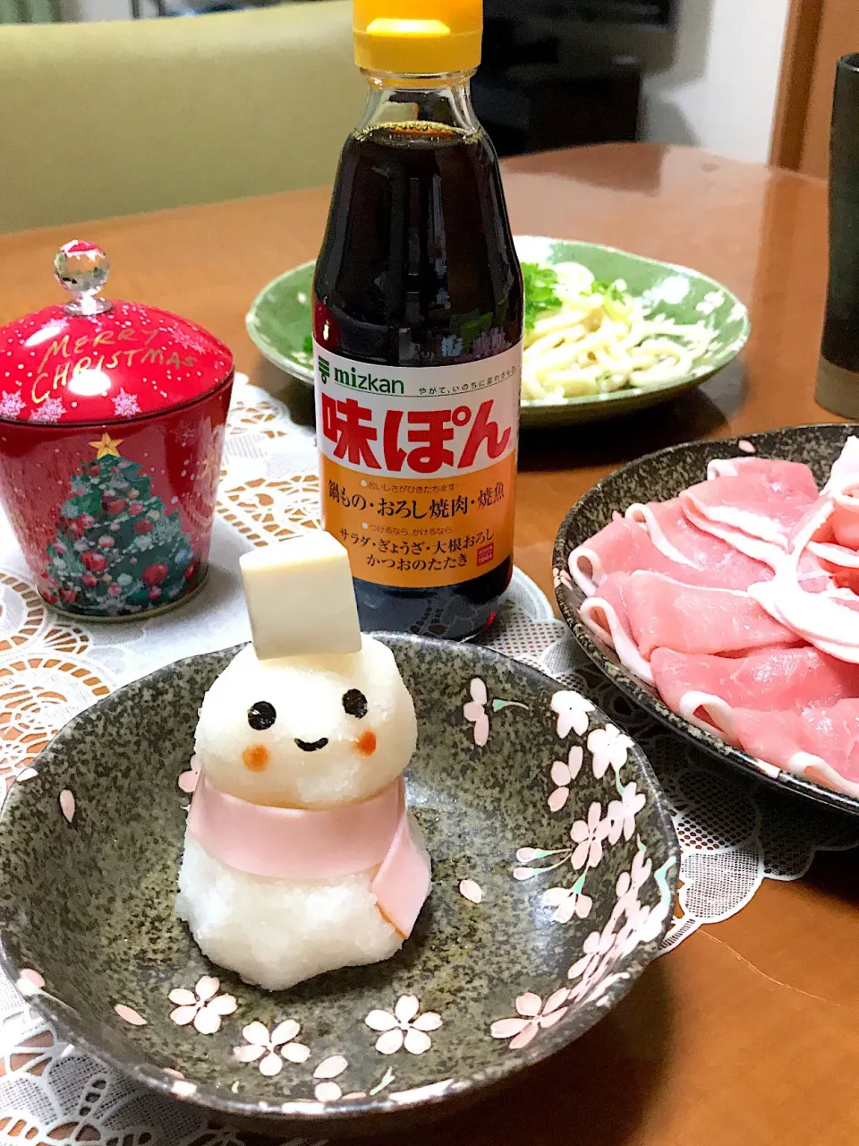 Snapdishの料理写真:水炊きには大根おろし雪だるま⛄️|makoさん