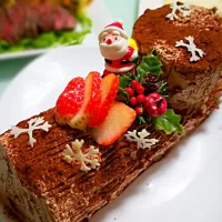 #ブッシュドノエル
#クリスマスケーキ#クリスマス
#クリスマスパーティーグランプリ|kanaさん