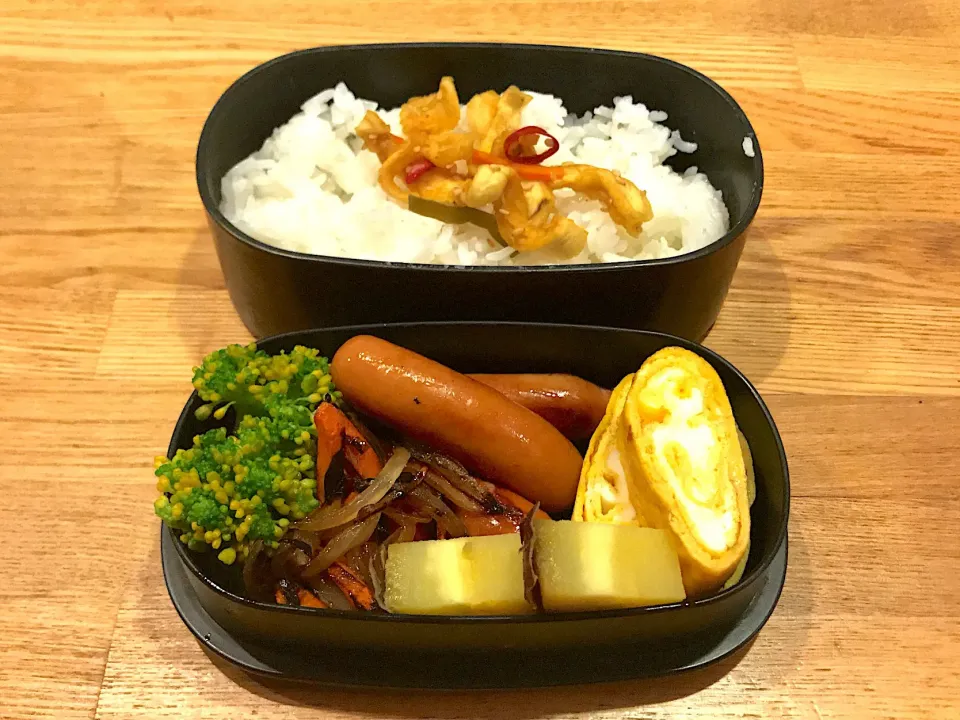 ウインナー 卵焼き はりはり漬け 弁当|myusicさん