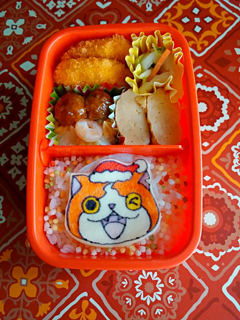 🎄ジバニャンサンタ🎅弁当🎵|どんよりーなさん