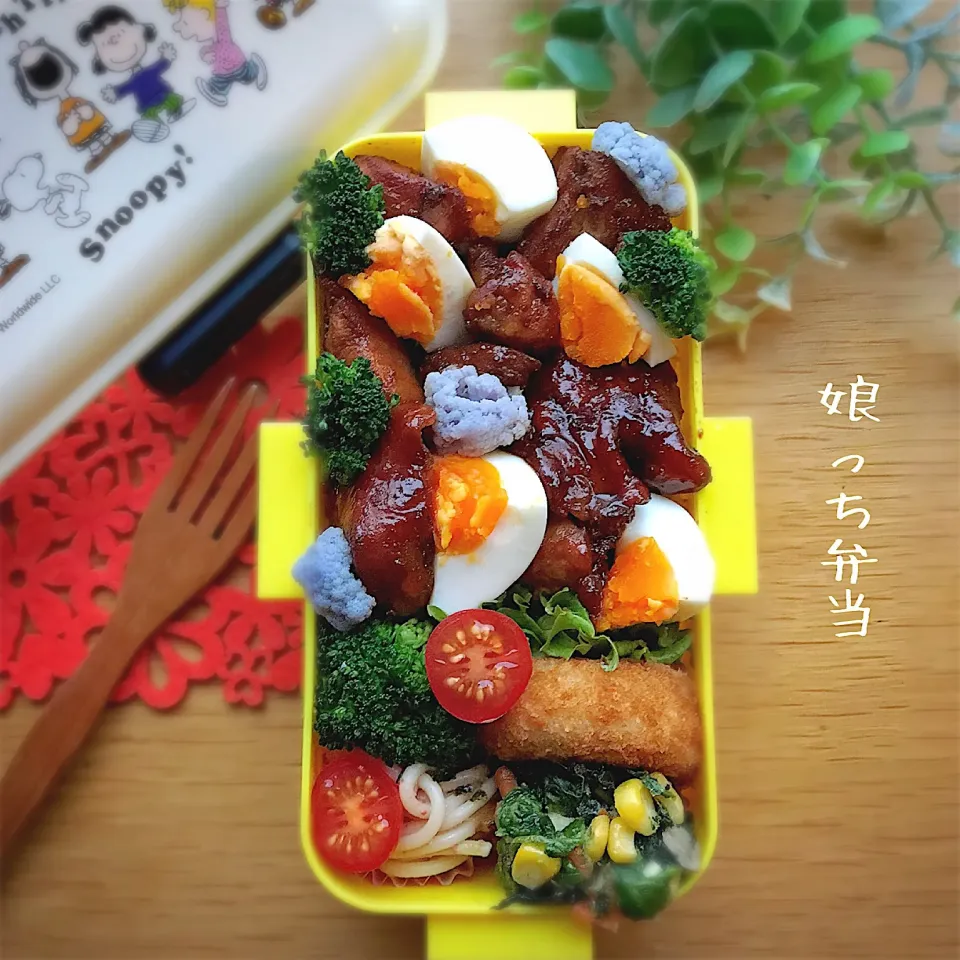 #今日のお弁当#娘弁当 大好きな#とり丼#のっけ弁 でテスト頑張って‼︎|さえちゃんさん