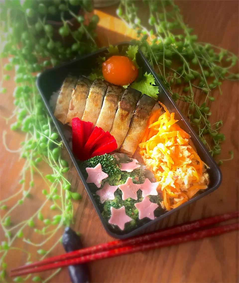 Snapdishの料理写真:#サバ弁当 #鯖の蒲焼き弁当 #にんじんしりしり|呑兵衛料理家 おねこさん