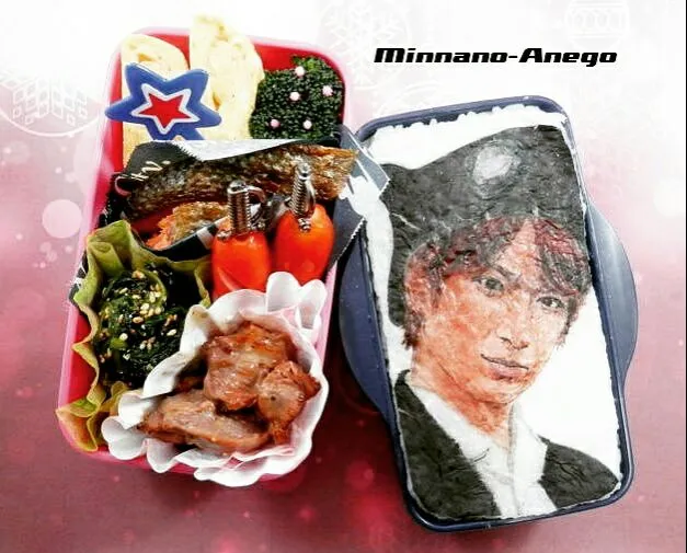 Kis-My-Ft2『宮田俊哉』弁当
 #オブラートアート
 #オブアート
 #似顔絵弁当|みんなのあねごさん