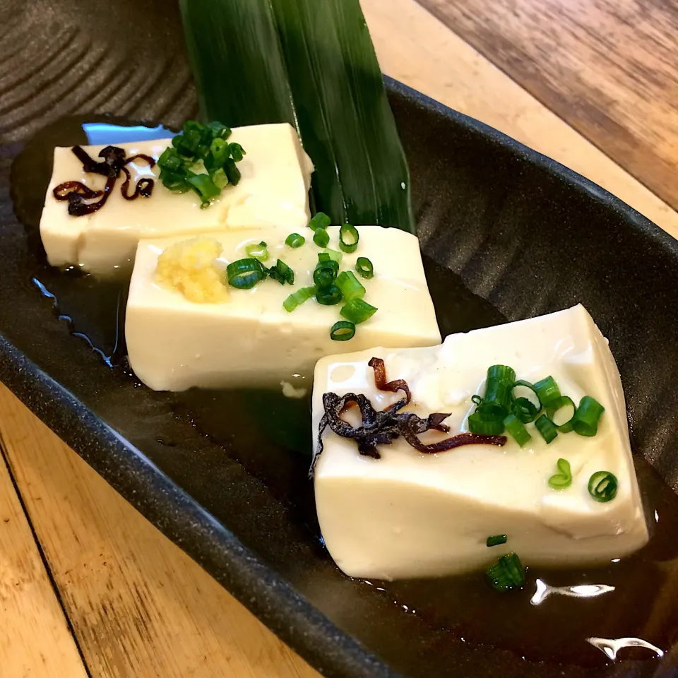 Snapdishの料理写真:温豆腐の銀餡かけ|マユマユさん