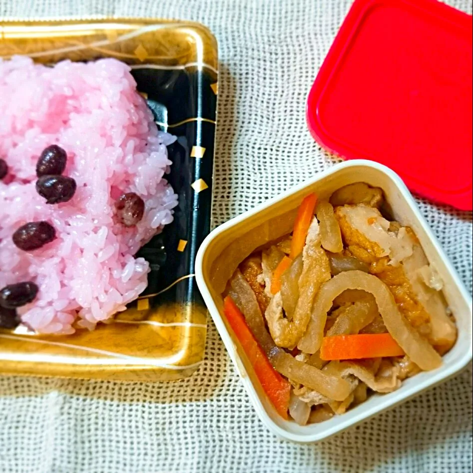 大根の煮物と出来合い赤飯のお弁当|jun(・x・)さん