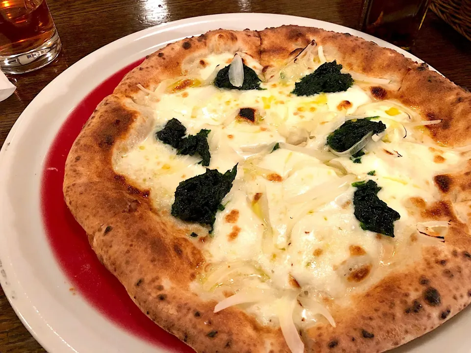 生海苔と玉ねぎとチーズのピザ🍕🧀|Makigelinaさん