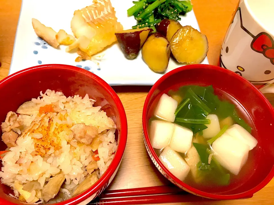 鶏ごはんと鱈の西京漬定食|まみみさん