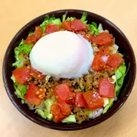 Snapdishの料理写真:タコライス風ガパオ丼弁当|okanaさん