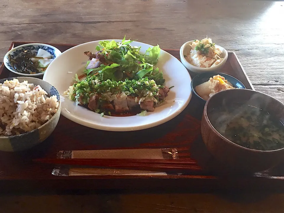 Snapdishの料理写真:ミンナミ食堂 焼鳥定食|ゆかりすさん