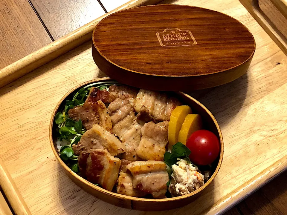 塩ダレ豚バラ丼 弁当|弁当 備忘録さん